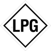 Warning label for LPG